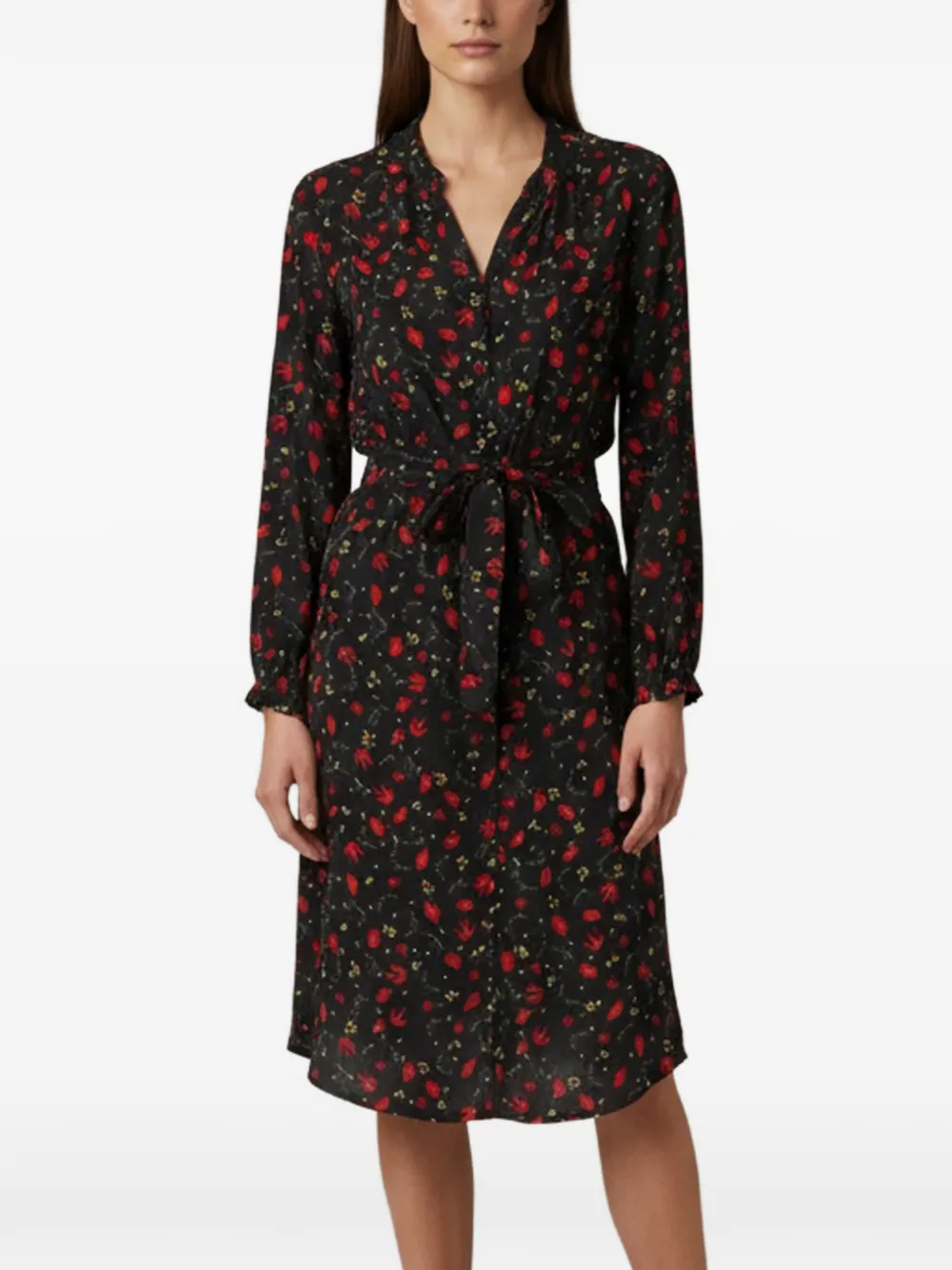 Zadig&Voltaire leaf-print mini dress - Nero