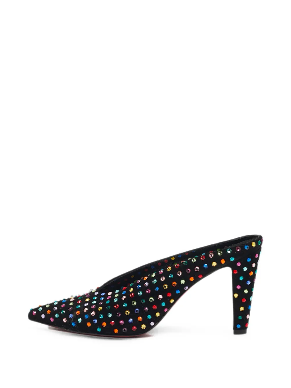 Christian Louboutin Pre-Owned crystal-embellished mules - Schwarz