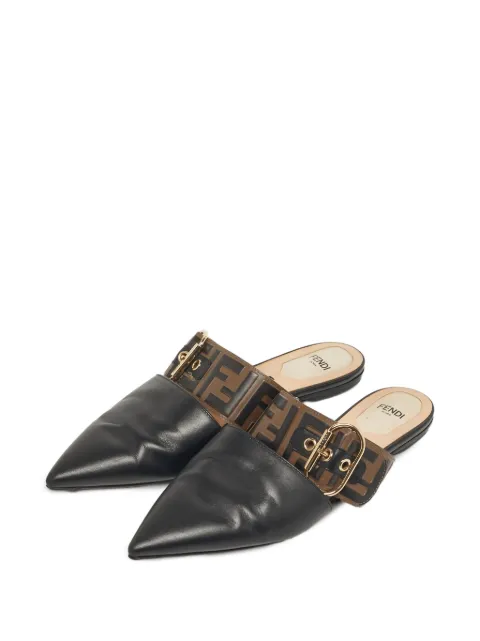 Fendi Pre-Owned Zucca Mules mit spitzer Kappe