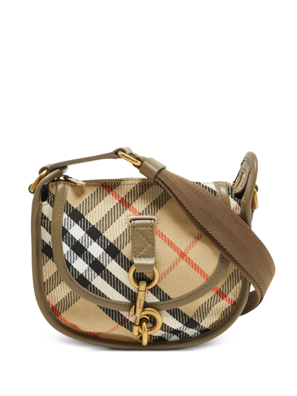 Burberry Pre-Owned mini B Clip Heritage Check shoulder bag - Toni neutri