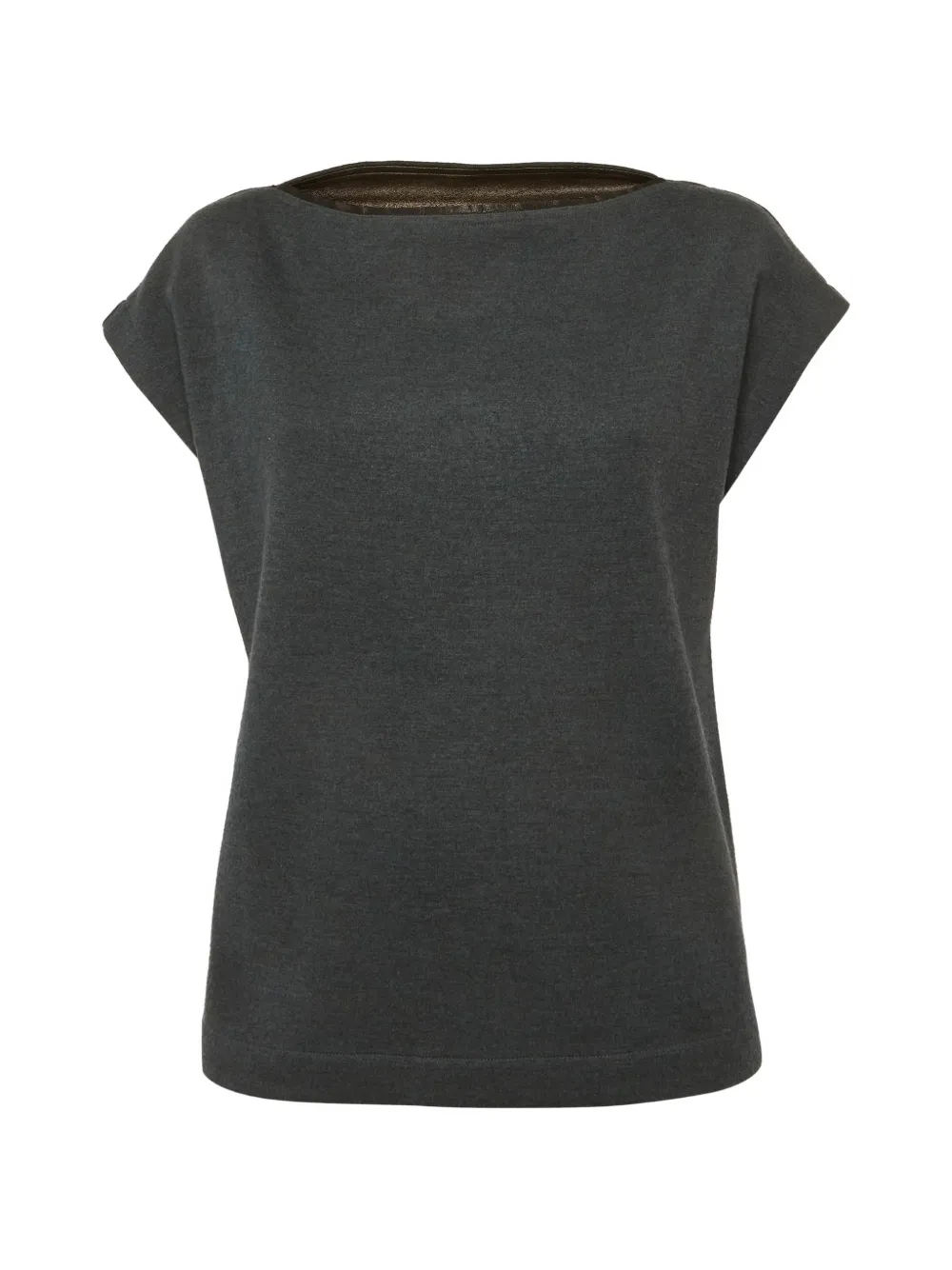 Fendi Pre-Owned boat neck cap sleeve top - Grigio