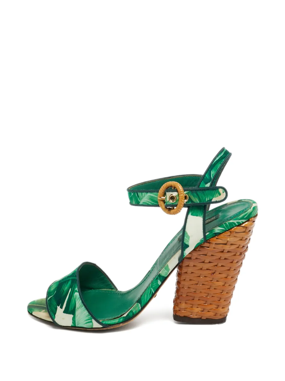 Dolce & Gabbana Pre-Owned printed ankle-strap sandals - Grün