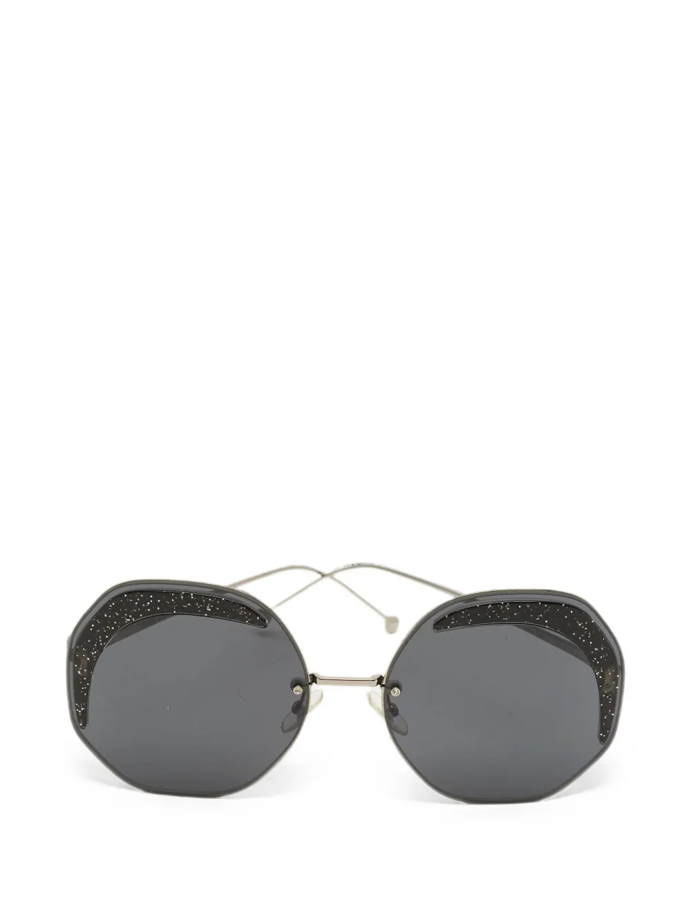 Fendi Pre-Owned Occhiali da sole tondi - Nero