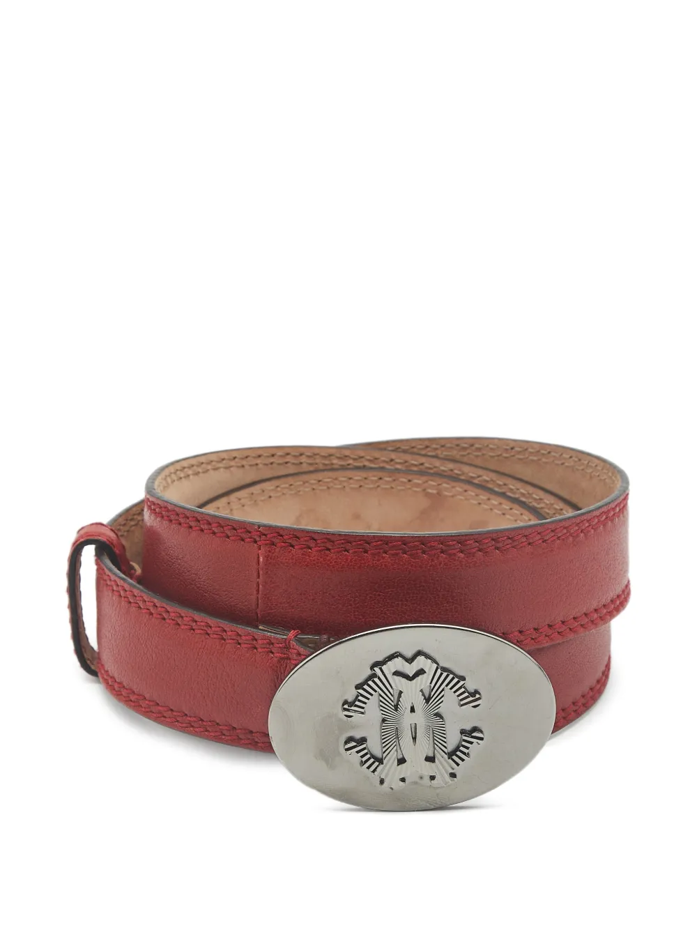 Roberto Cavalli Vintage RC logo buckle belt - Rosso