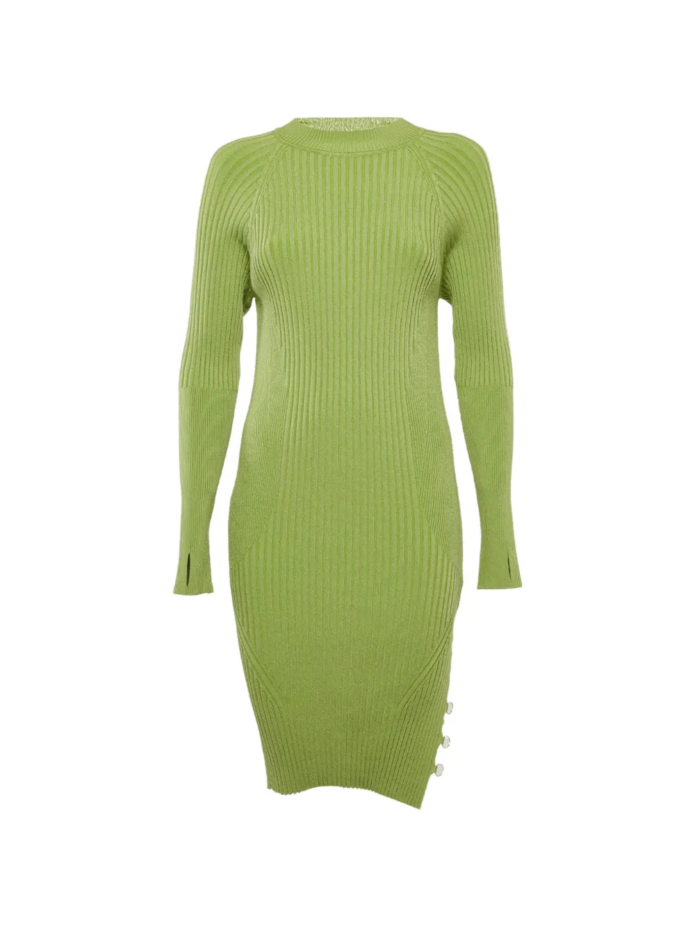 Jacquemus Pre-Owned La Robe Pigolo rib knit midi dress - Verde