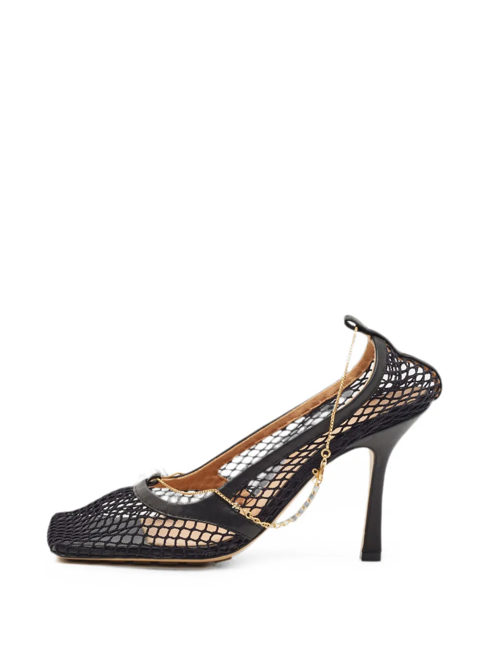 Bottega Veneta Pre-Owned Stretch chain-detail pumps - Nero
