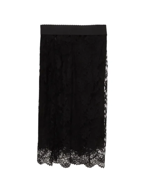 Dolce & Gabbana Pre-Owned lace midi midi skirt