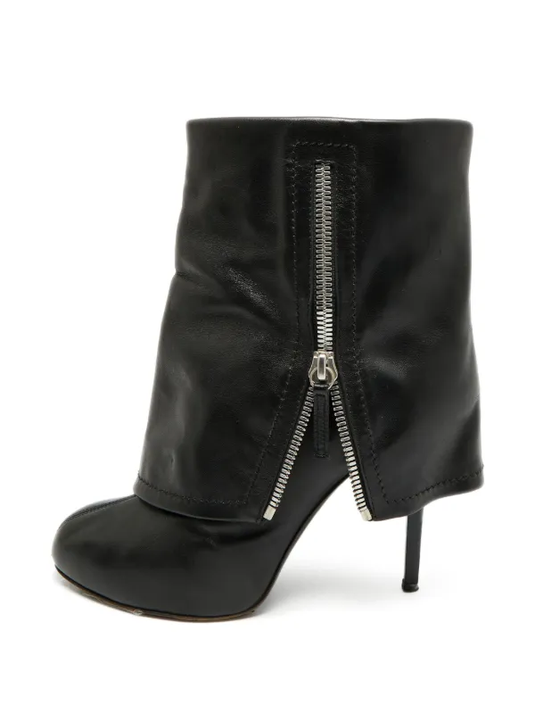 Giuseppe Zanotti Vintage fold-detail side-zip Boots | Black