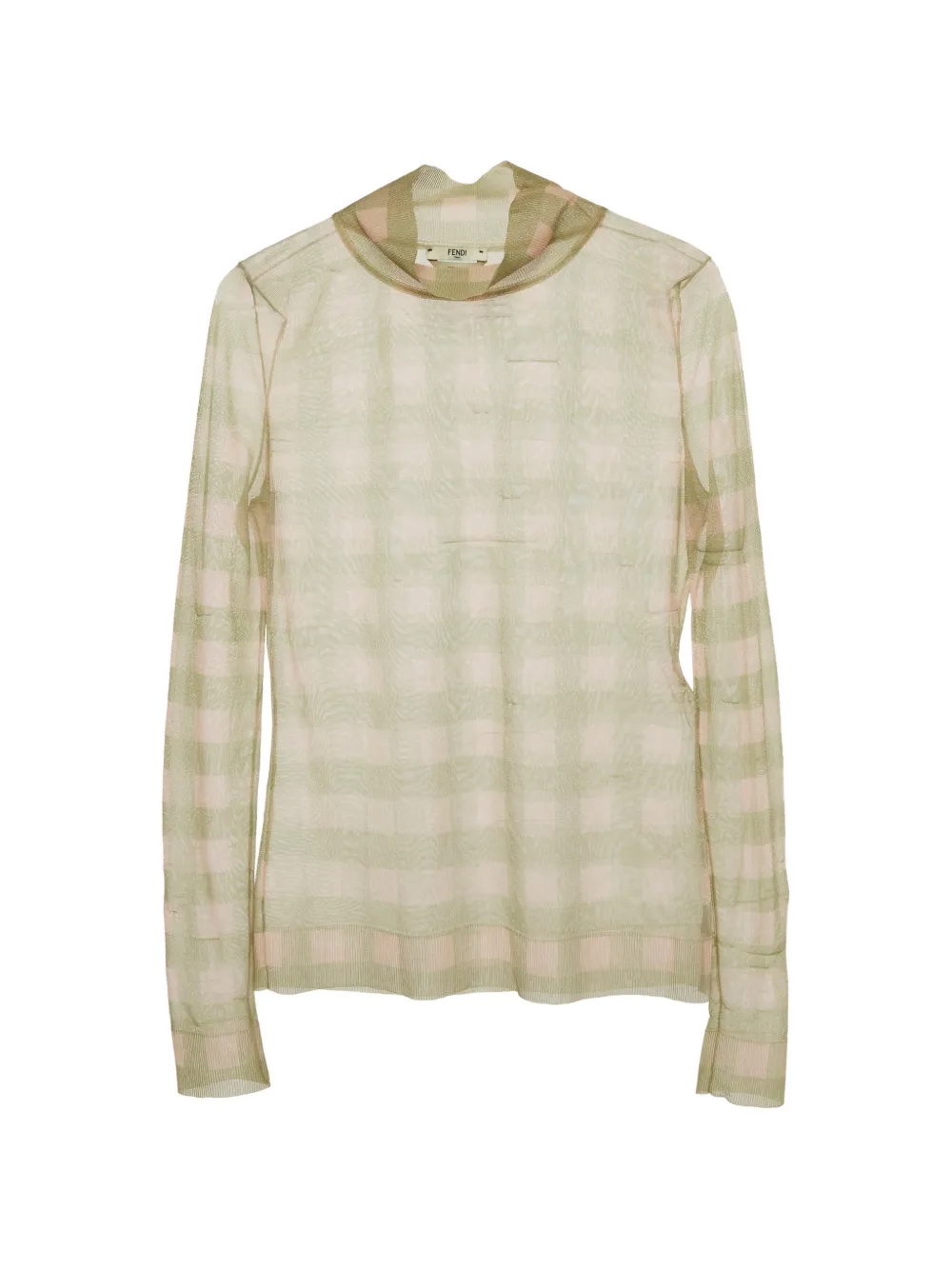 Fendi Pre-Owned check knit jersey - Verde