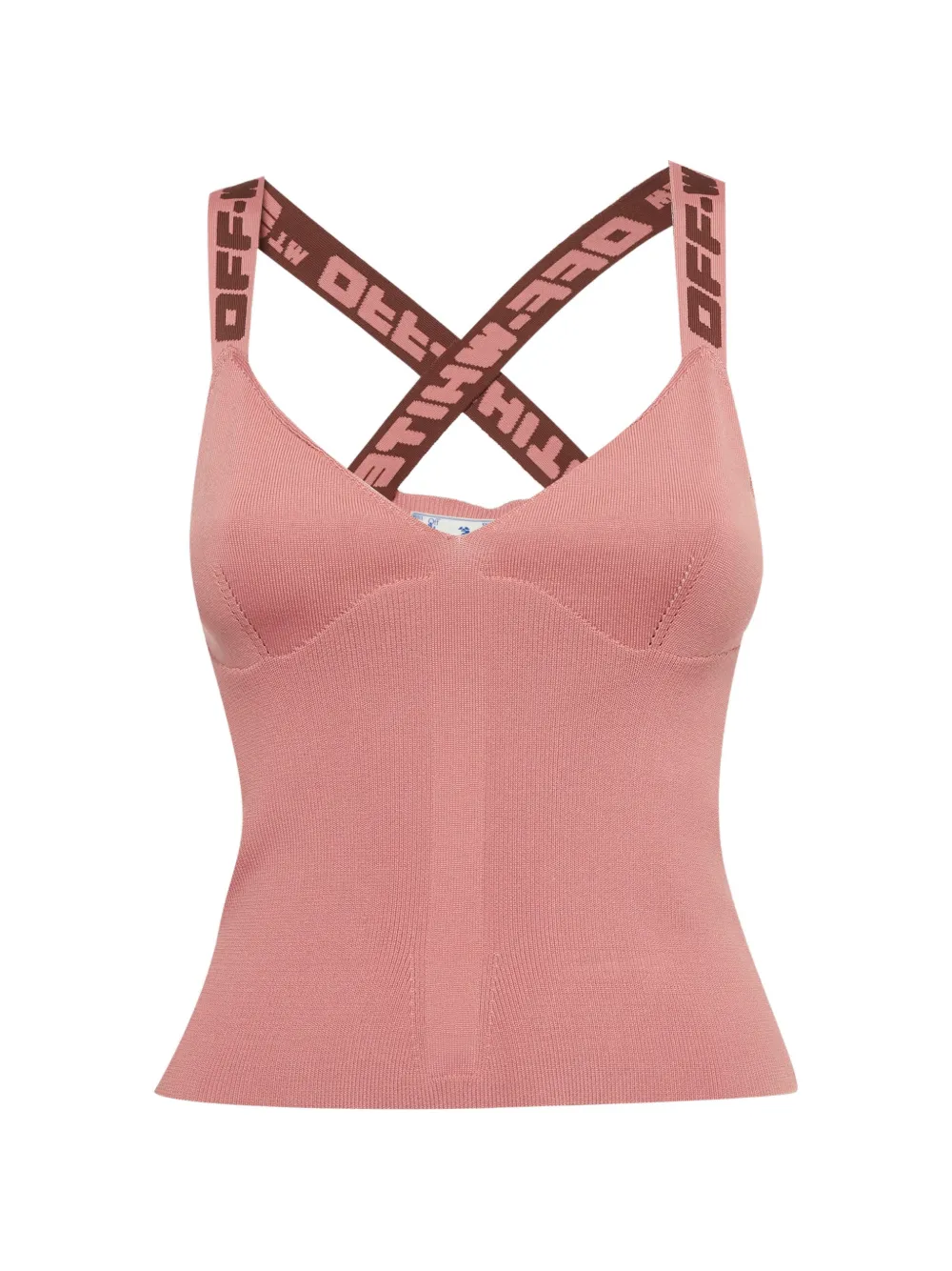 Off-White Pre-Owned logo-band tank top - Rosa