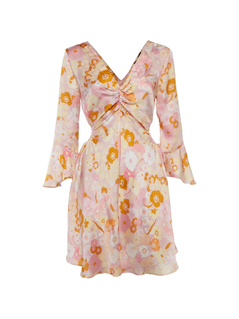 Maje floral-print satin mini dress - Rosa