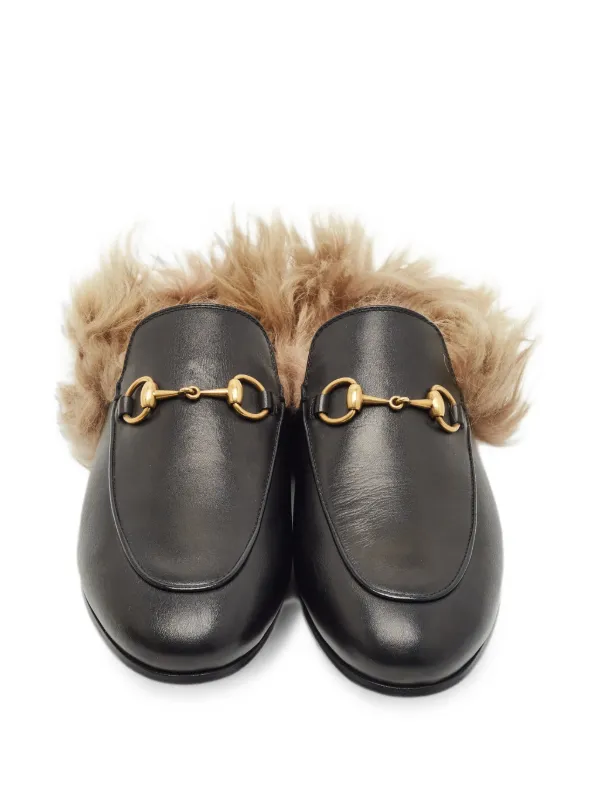 GUCCI ミュール レザー ホースビット プリンスタウン 36 黒 Gucci Pre-Owned プリンスタウン ホースビット ミュール | ブラック