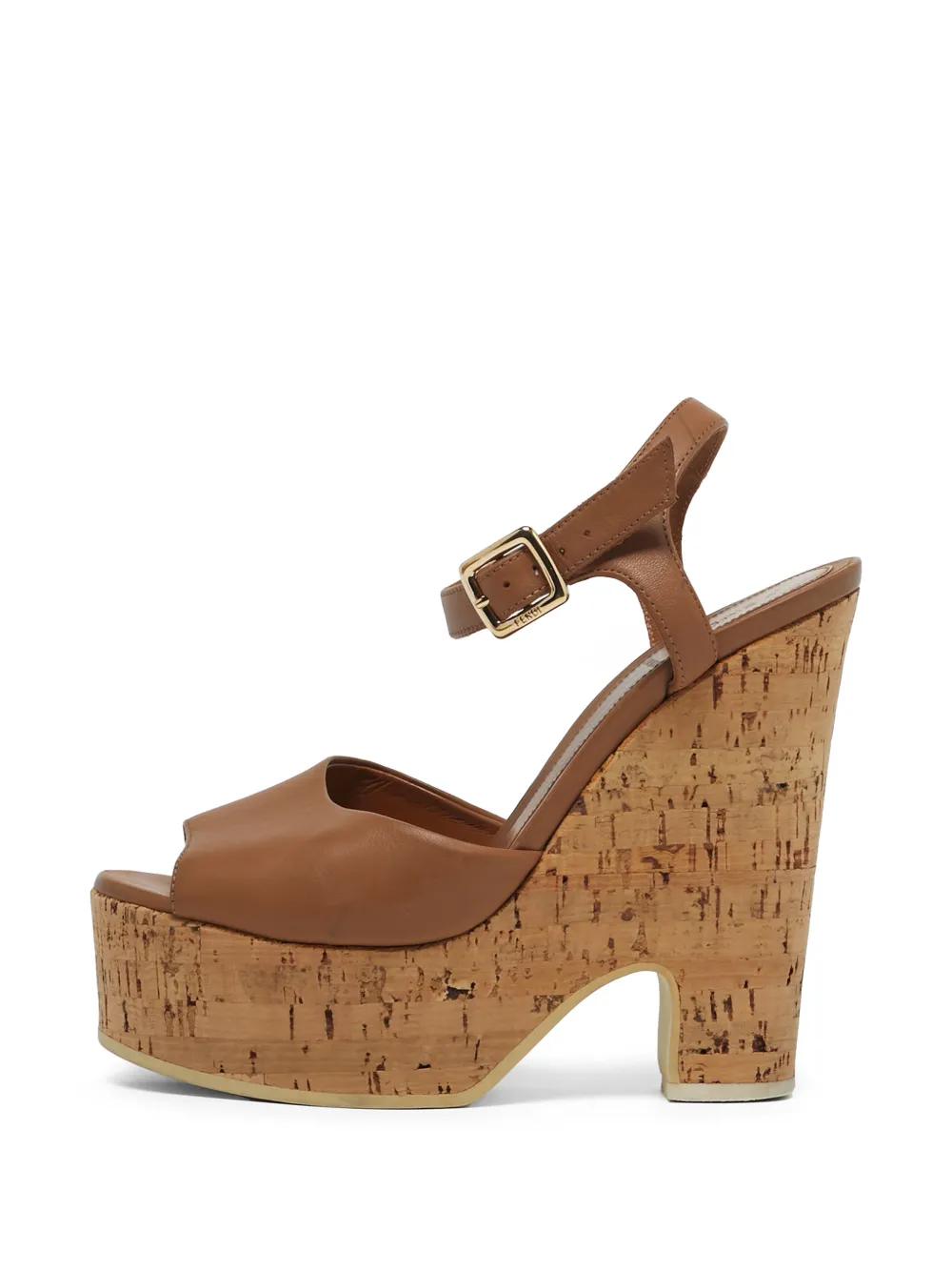 Fendi Pre-Owned cork wedge sandals - Marrone
