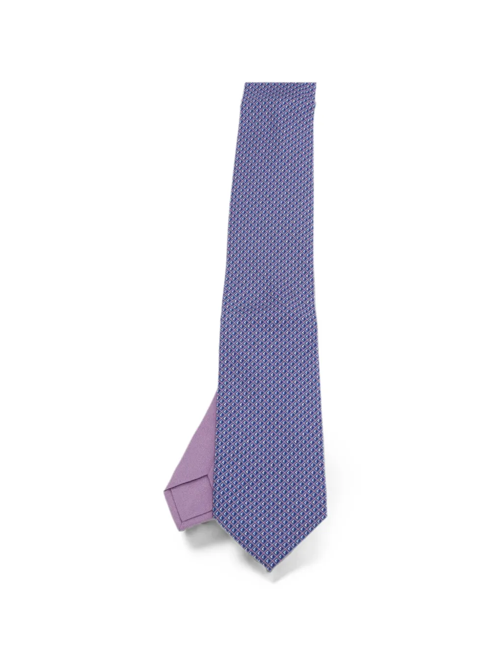 Pre-owned Hermes Hermã¨s Purple Video Games Patterned Silk Tie
