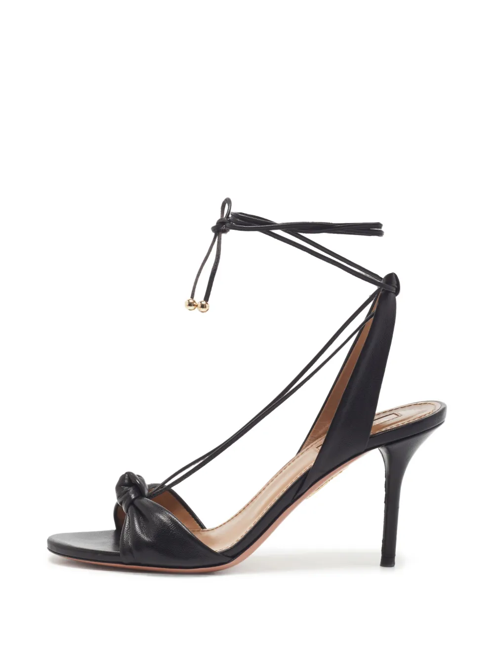 Aquazzura knotted.detail heeled sandals - Schwarz