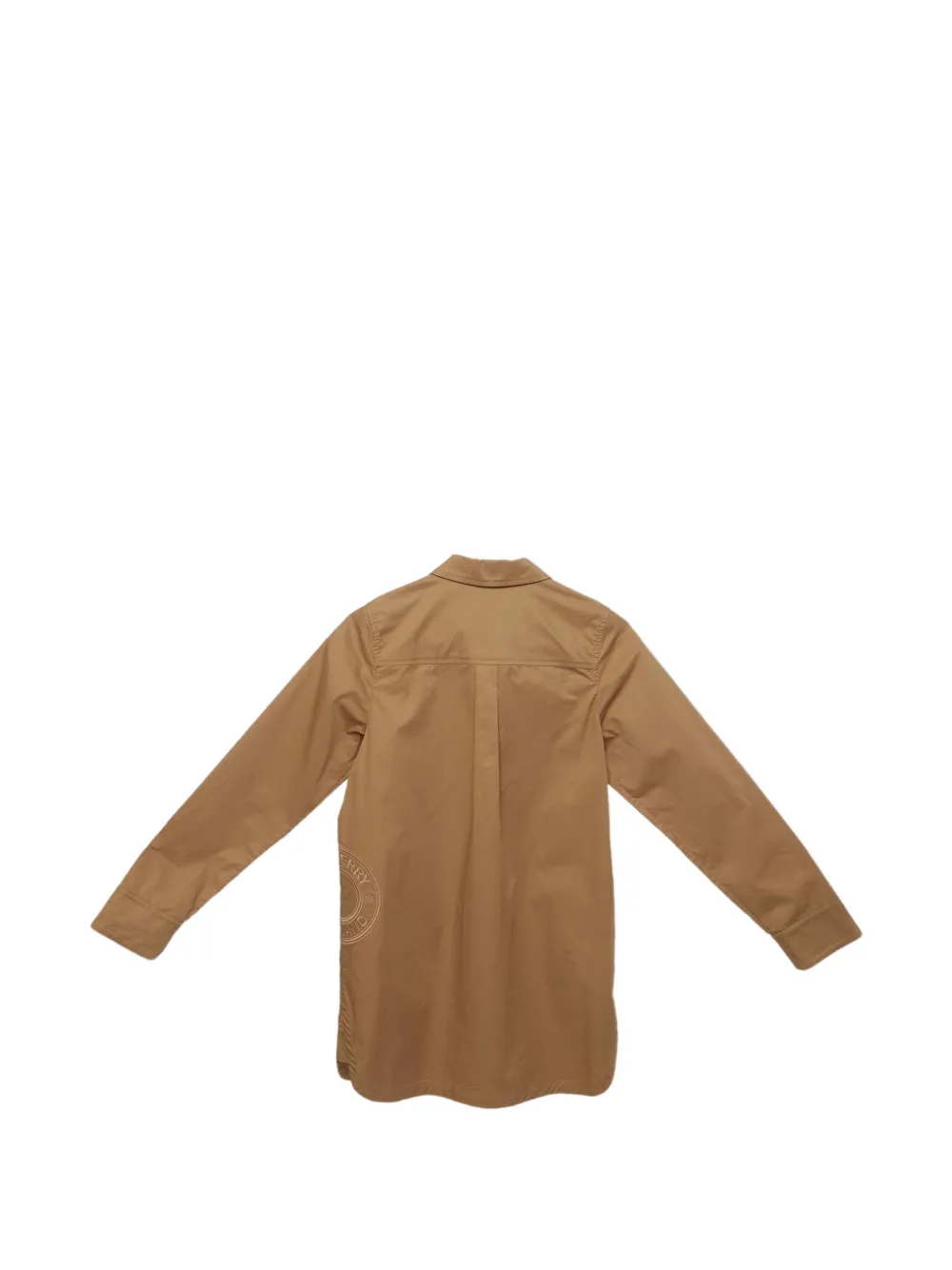 Burberry Pre-Owned Katoenen blousejurk met geborduurd logo Beige