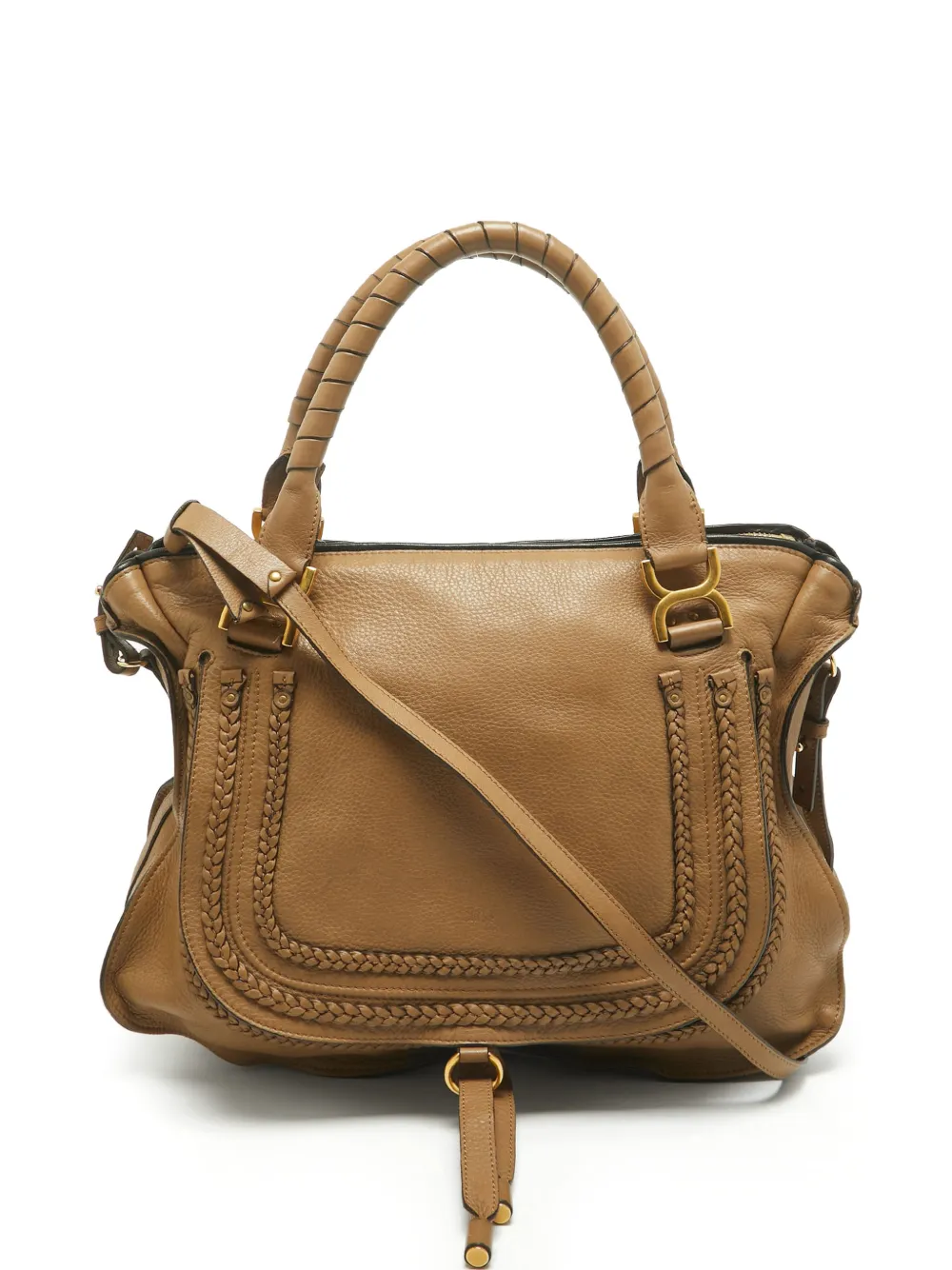 Chloé Pre-Owned Marcie leather shoulder bag - Toni neutri