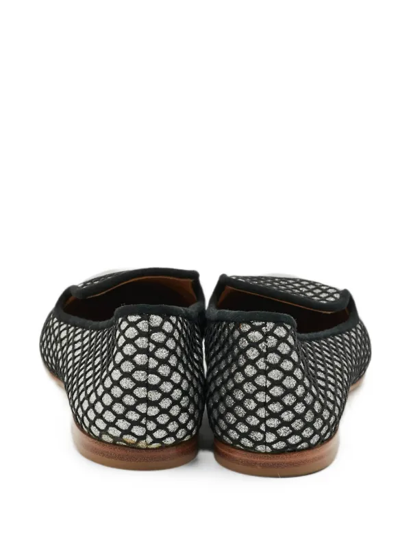 Giuseppe Zanotti Vintage glitter-mesh Smoking Loafers  display picture 2