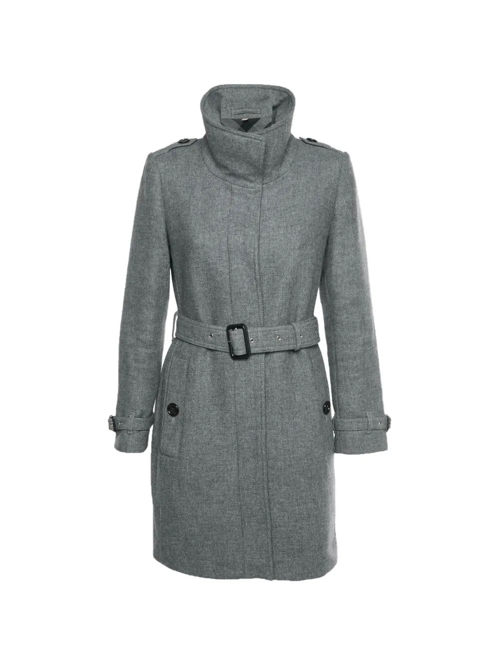 Burberry Pre-Owned long-sleeve belted coat - Grigio