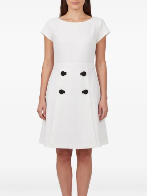 Boutique Moschino kort kjole med bateau-hals og knapper