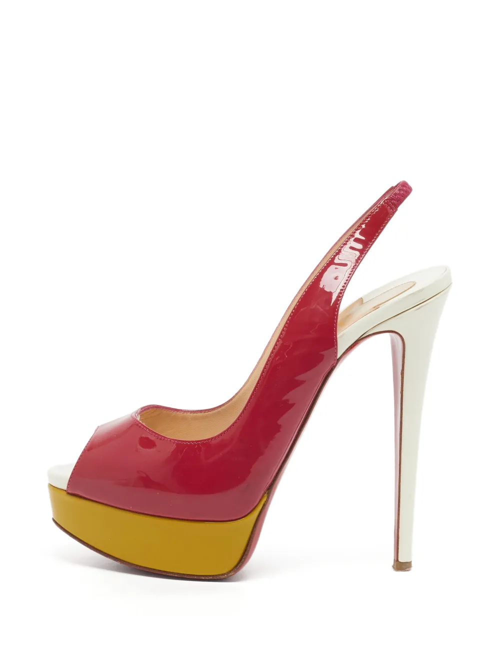 Christian Louboutin Pre-Owned Lady peep-toe pumps - Rot