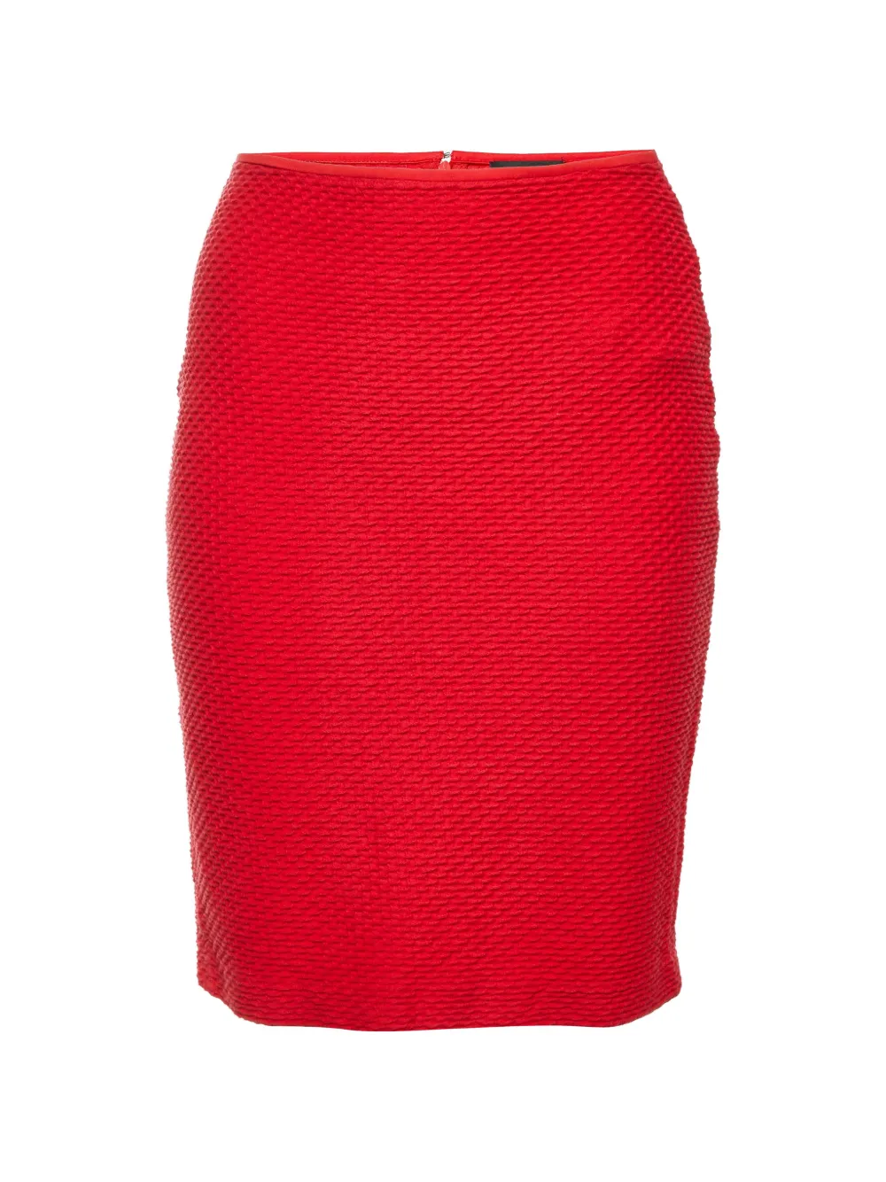Emporio Armani Pre-Owned textured pencil midi skirt - Rosso