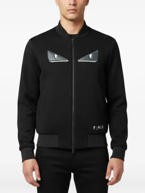 Fendi Pre-Owned Bag Bugs knit bomber jacket