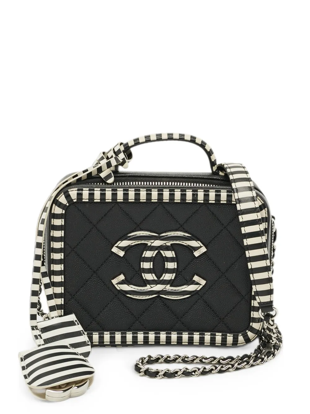 CHANEL Pre-Owned Trousse CC Filigree 2019 - Nero