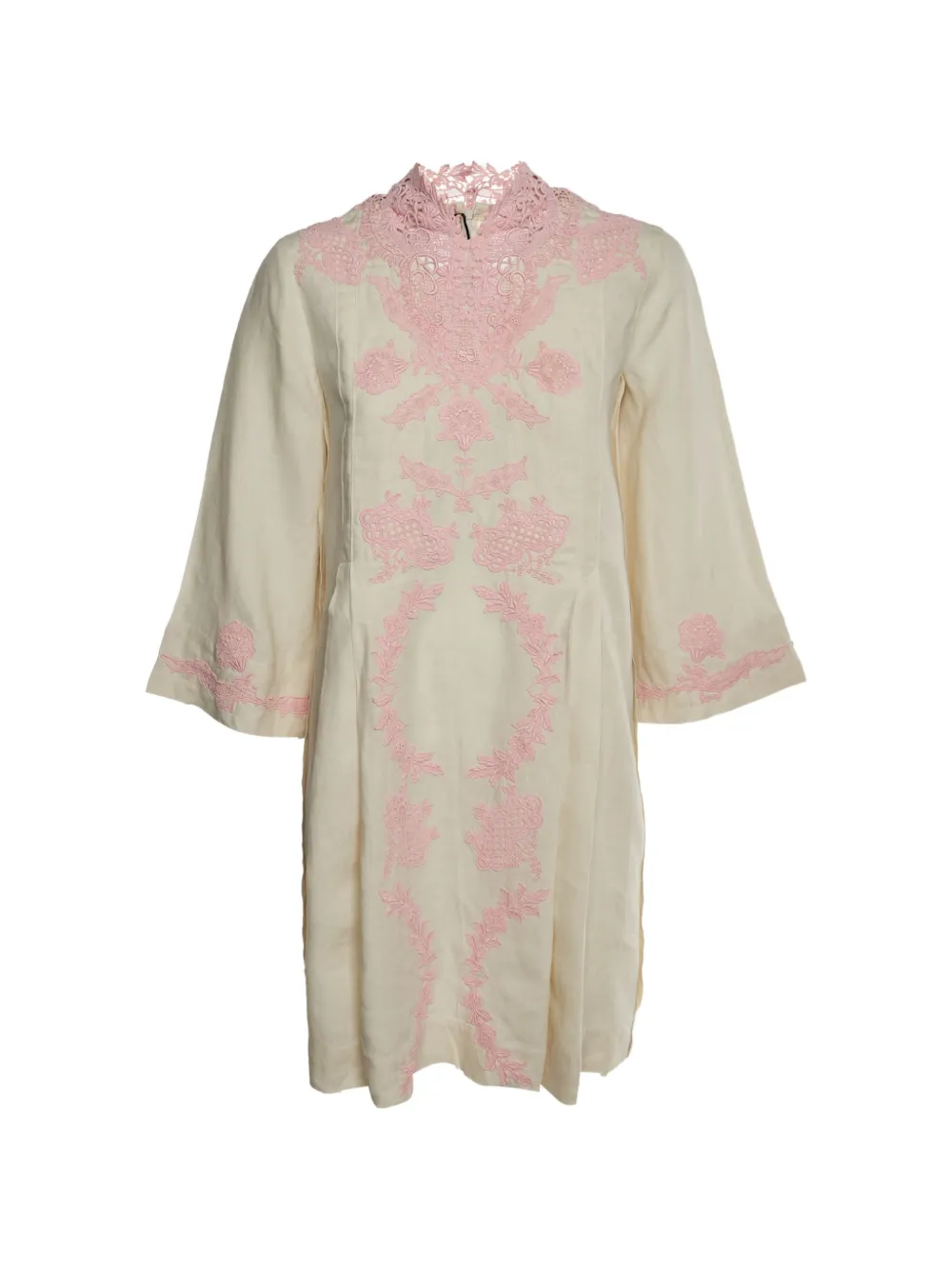 Gucci Pre-Owned lace-detail mini dress - Toni neutri