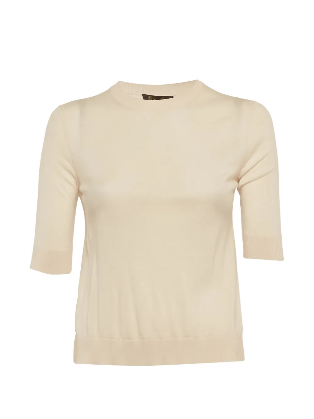 Loro Piana Pre-Owned short-sleeved cashmere fine-knit top - Toni neutri