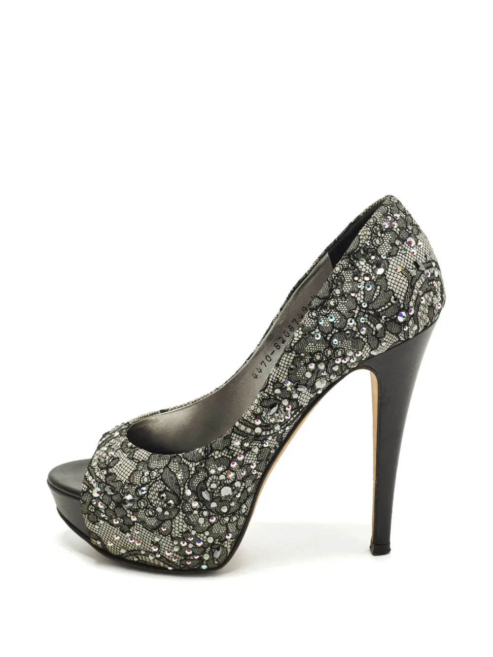 Gina Pumps mit Kristallen - Schwarz