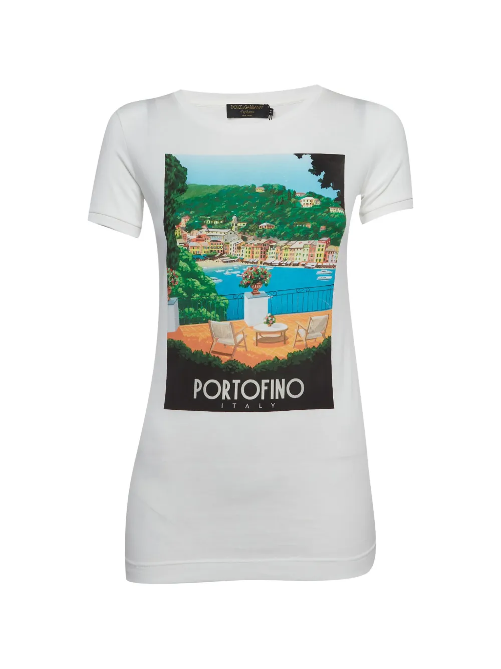 Dolce & Gabbana Pre-Owned T-shirt con stampa Portofino - Bianco