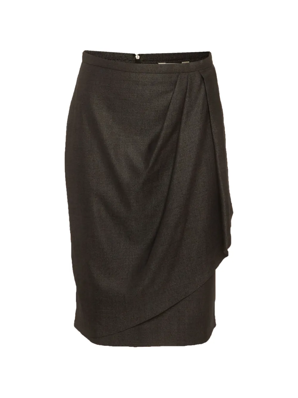 Pre-owned Max Mara Pleated Mini Skirt In Gray