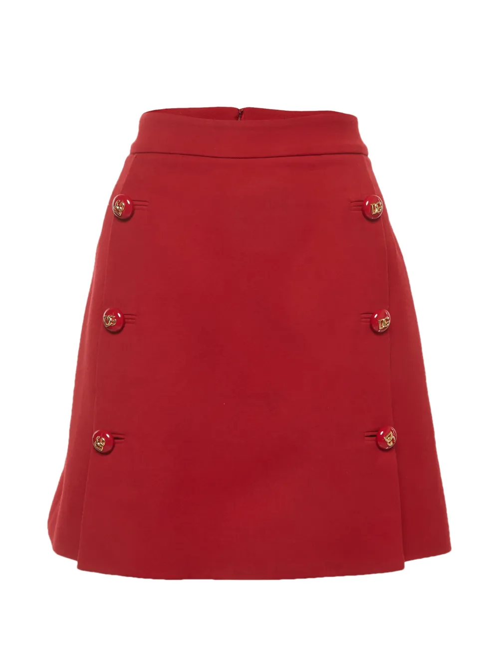Dolce & Gabbana Pre-Owned button-detail mini skirt - Rosso