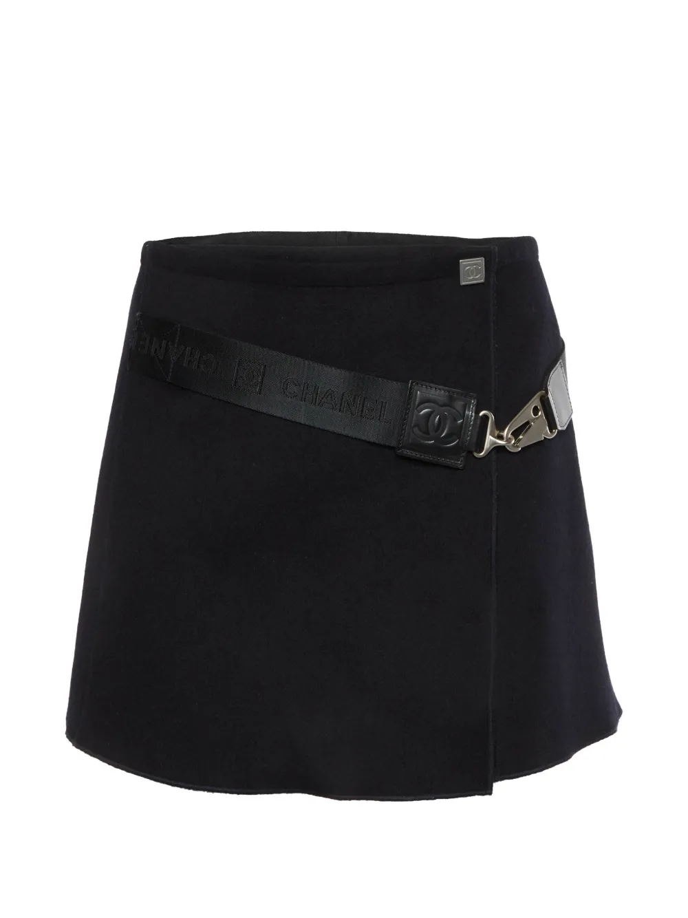 CHANEL Pre-Owned belted mini skirt - Nero