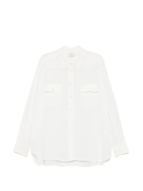 Clips button-up flap-pocket shirt