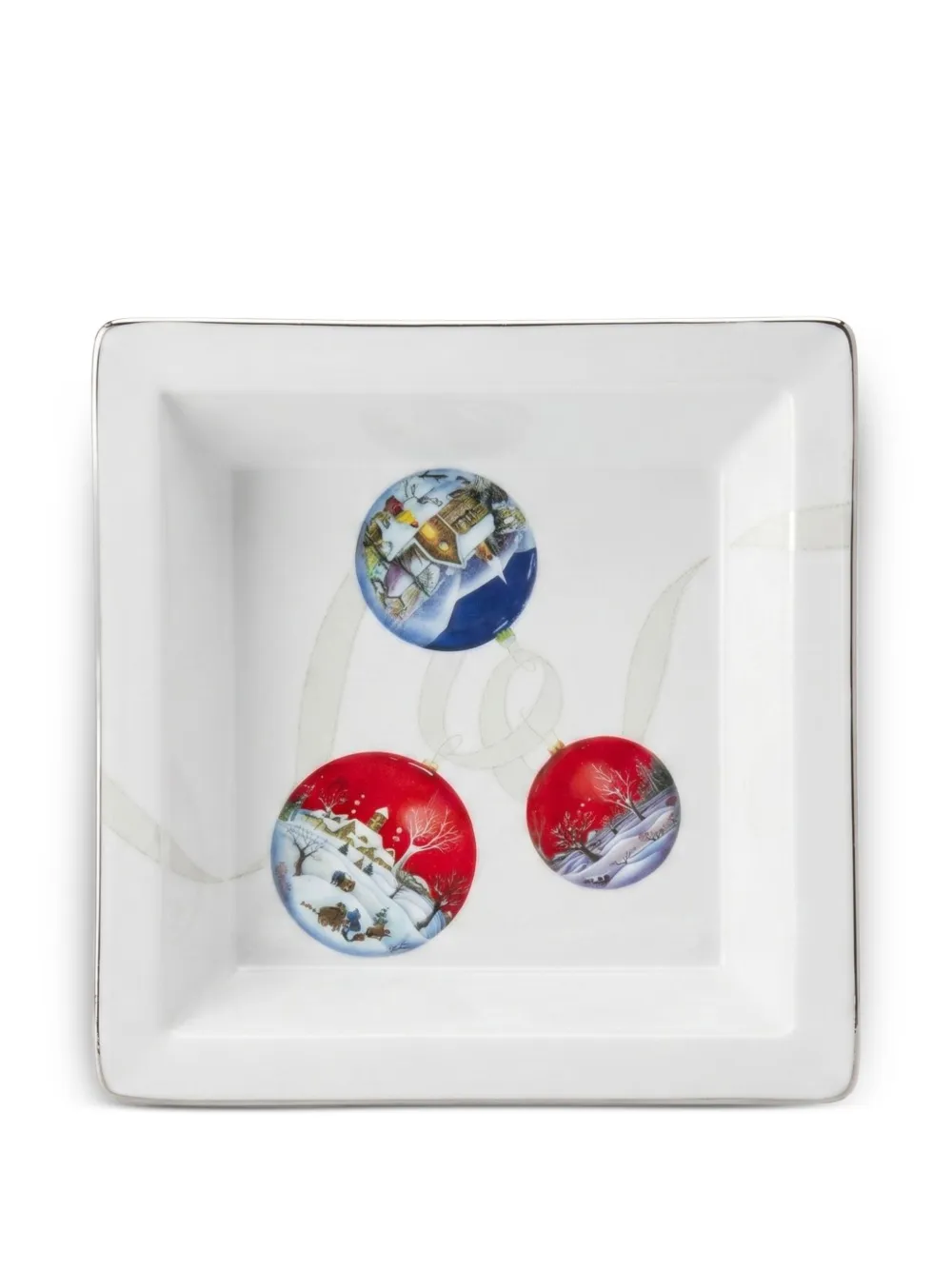GINORI 1735 Villaggio di Natale trinket tray - Bianco