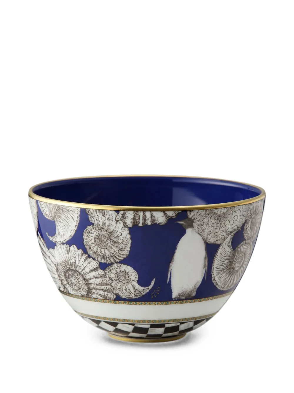 GINORI 1735 penguin-print shell-pattern bowl - Blu