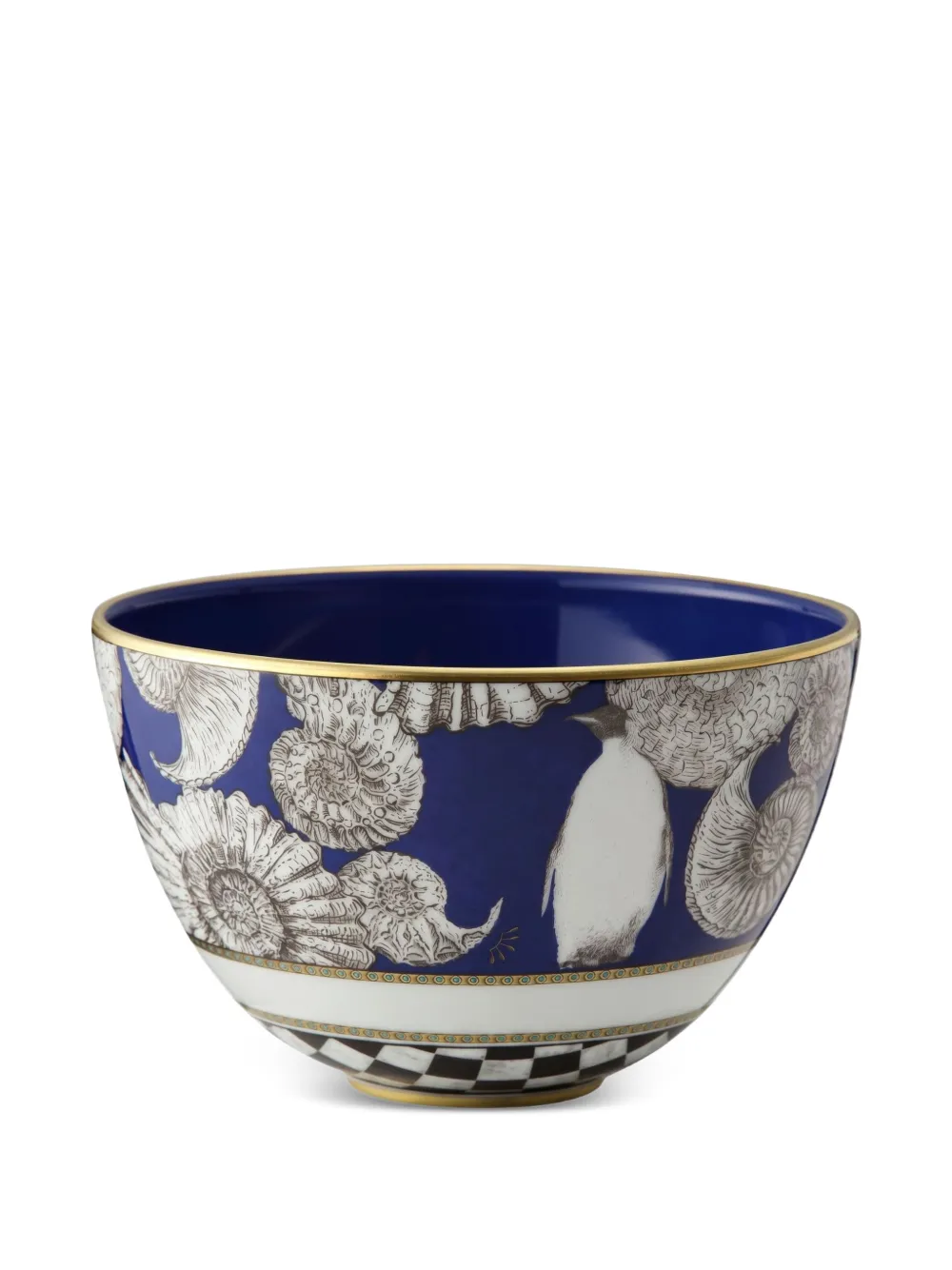 GINORI 1735 penguin-print shell-pattern bowl - Blu