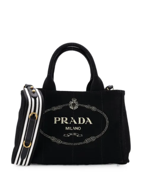 Prada Pre-Owned Canapa Convertible Shopping Canvas Small tote bag