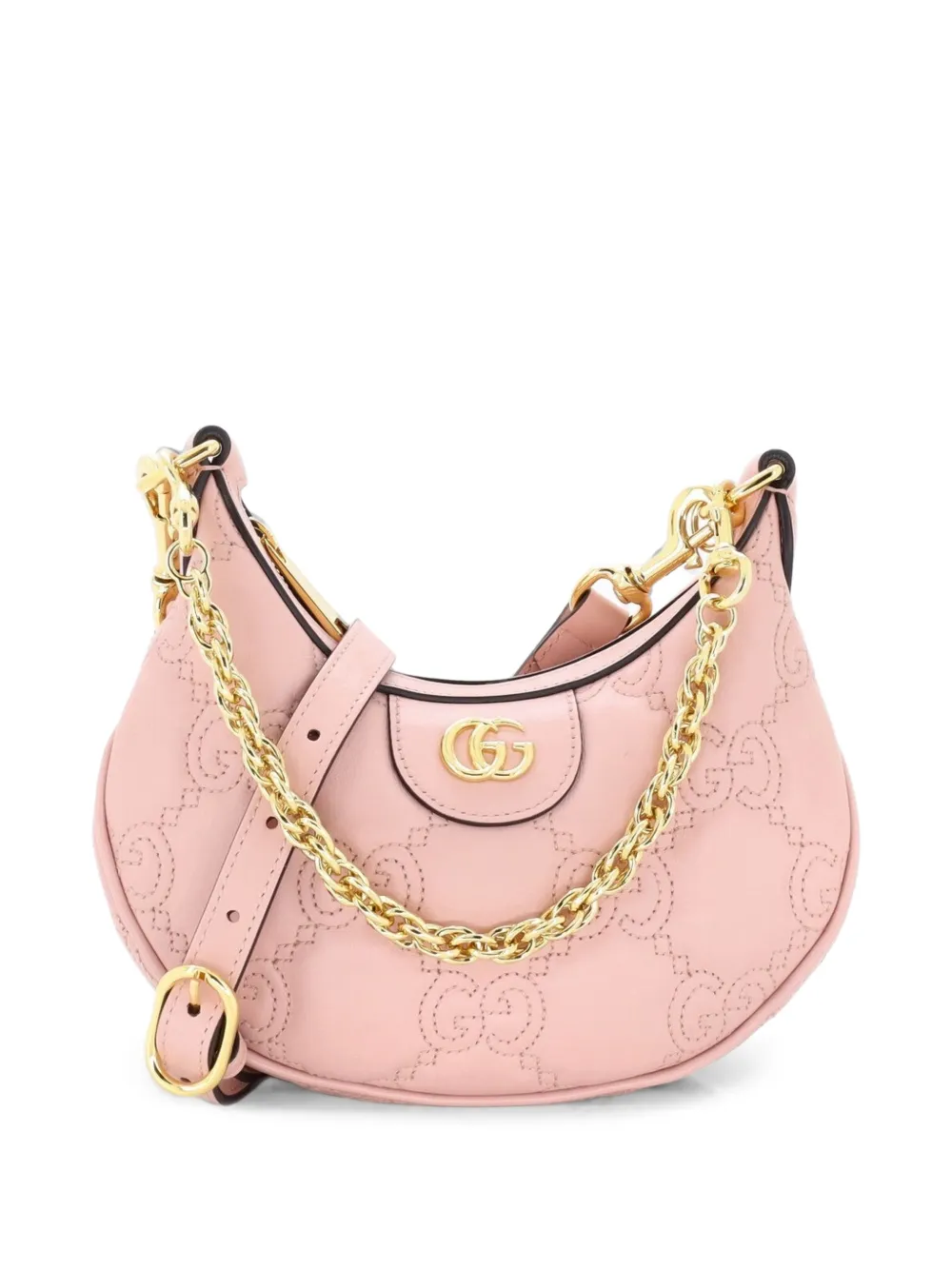 Gucci Pre-Owned Half Moon Hobo GG Matelasse Leather Mini shoulder bag - Rosa