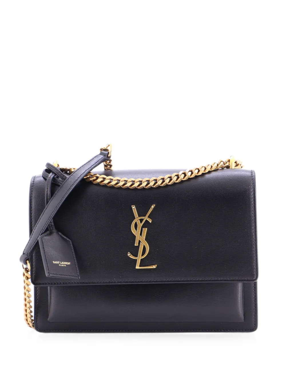 Saint Laurent Pre-Owned Sunset Leather Medium crossbody bag - Nero