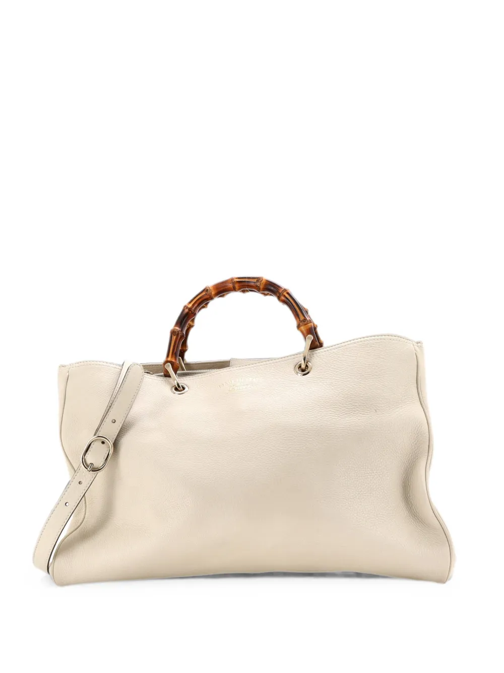Gucci Pre-Owned Bamboo Shopper Leather Large tote bag - Neutrals
