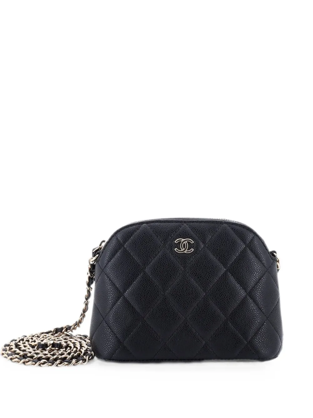 CHANEL Pre-Owned Borsa a tracolla CC Dome mini con zip - Nero
