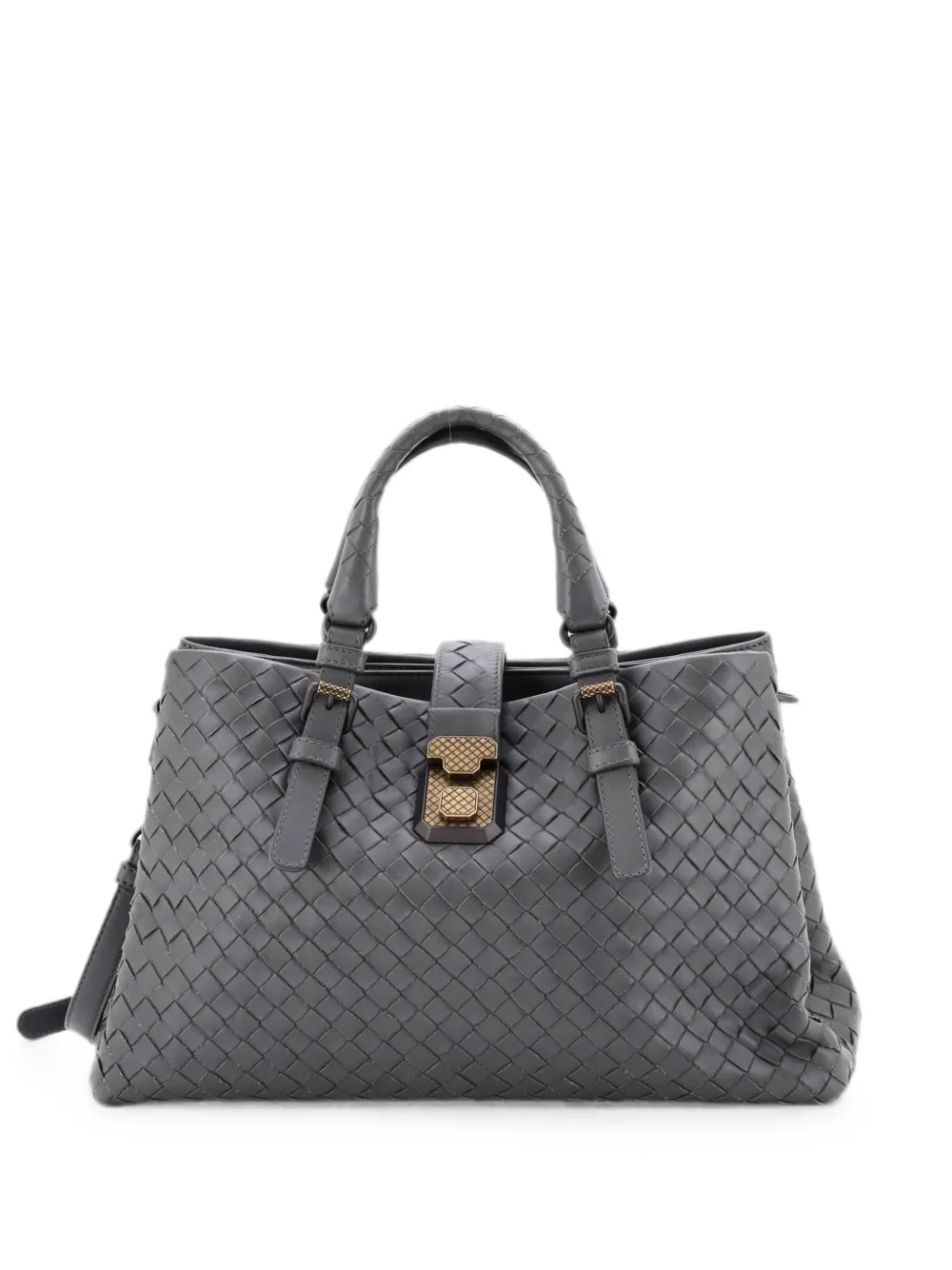 Bottega Veneta Pre-Owned Kleine Roma Intrecciato Nappa-Tote Bag - Grau