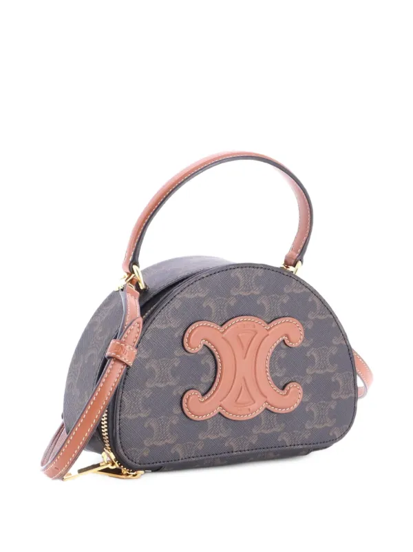CELINE ハーフムーンケース トリオンフキャンバス Celine Pre-Owned ハーフムーン ケース トリオンフ コーテッド