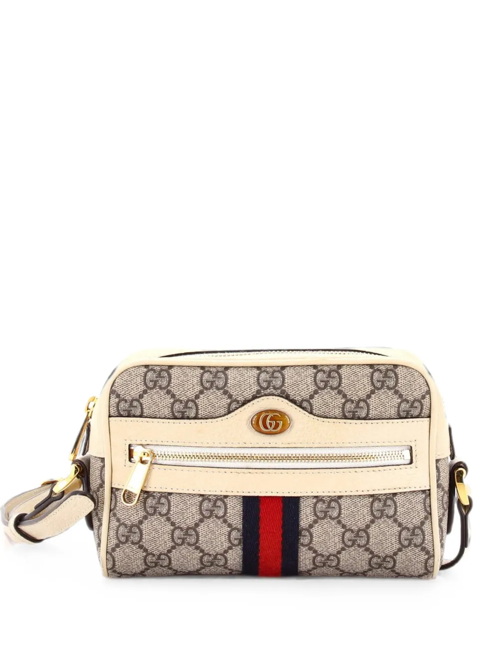 Gucci Pre-Owned Borsa a tracolla Ophidia mini in tela cerata GG - Marrone