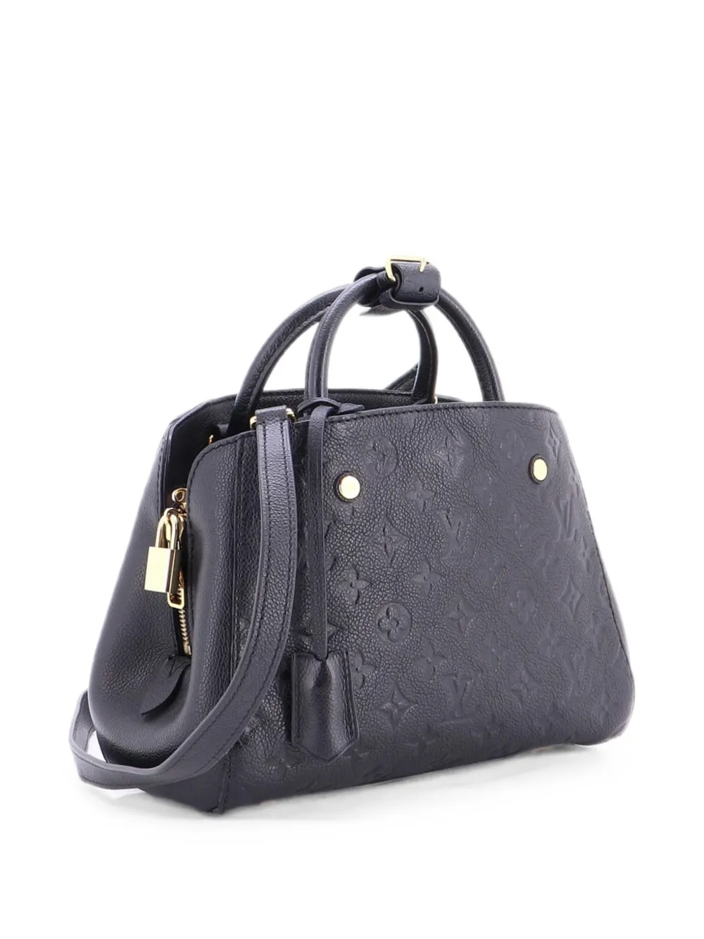 Louis Vuitton Pre-Owned Montaigne Handbag Monogram Empreinte Leather BB satchel - Blu