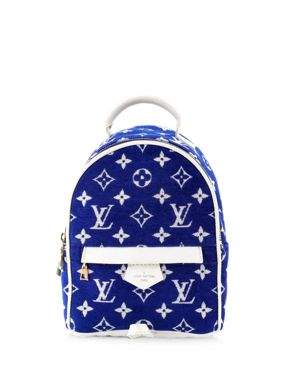 Louis Vuitton Pre-Owned Palm Springs LV Match Monogram Jacquard Velvet Mini backpack - Blu