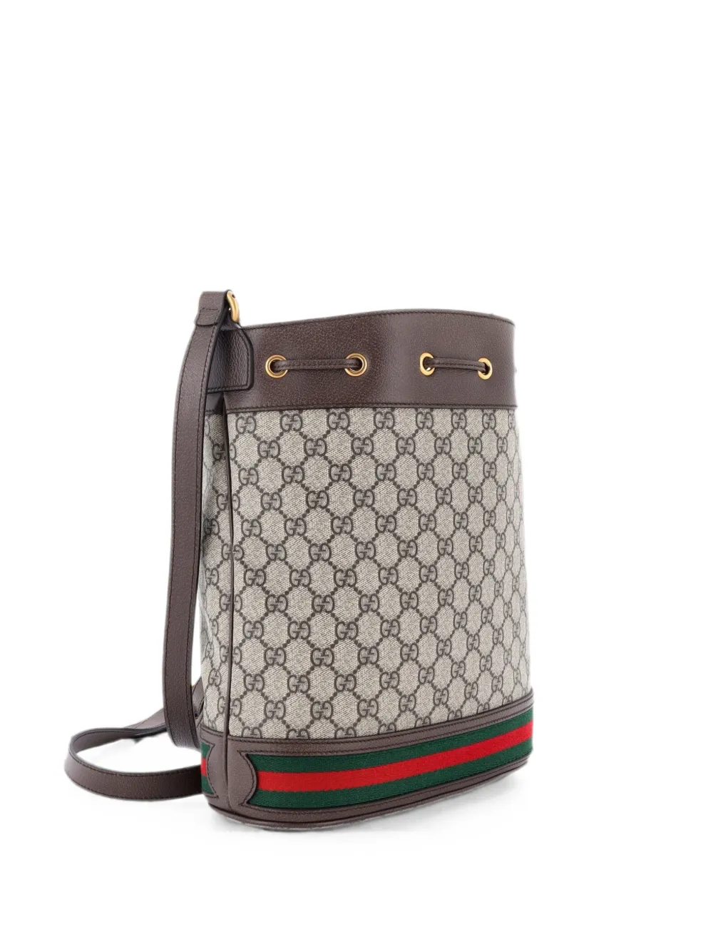 Gucci Pre-Owned Ophidia GG Coated Canvas Medium bucket bag - Marrone